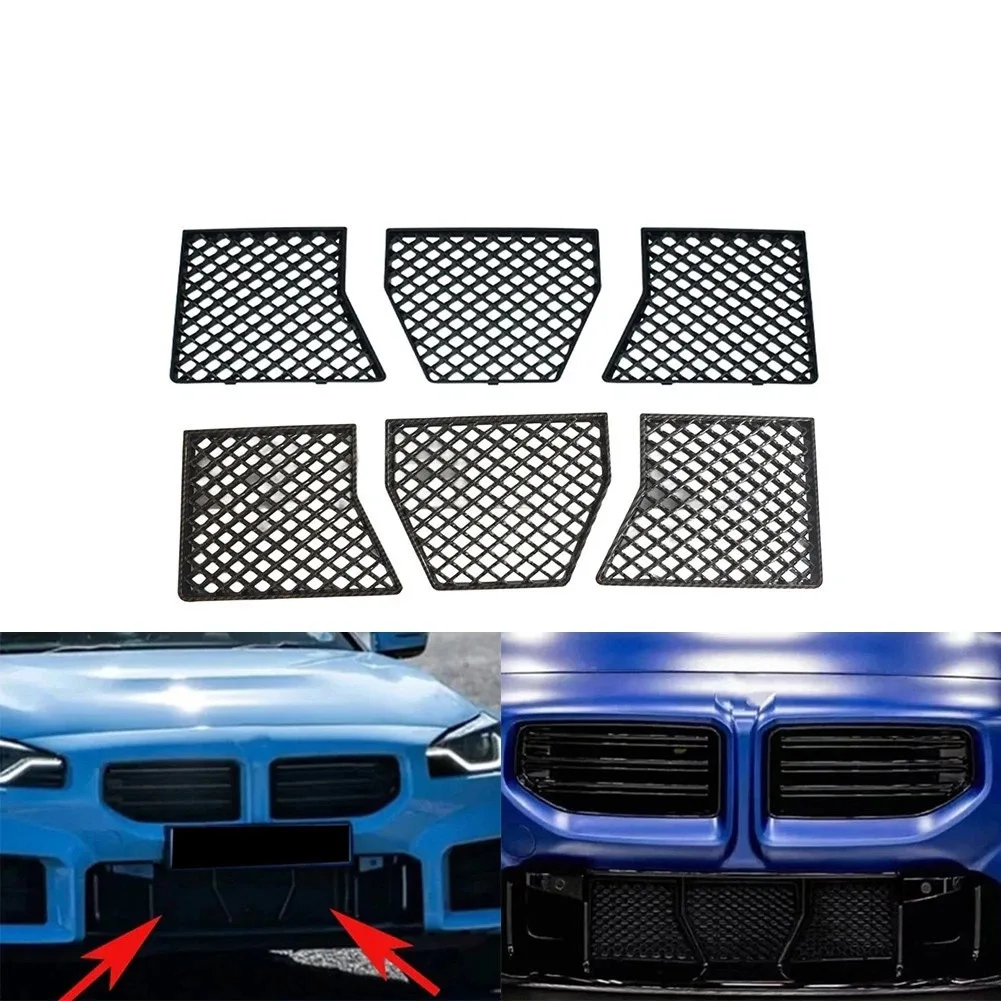 

For Sporty Look For Optimal Cooling Front Bumper Mesh Direct Replacement Grille Guard Matte Black Robust Material