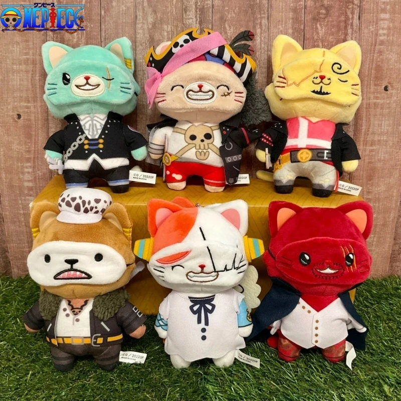 

Original Anime One Piece Movic Withcat 15cm Plush Doll Eye Mask Cos Luffy Zoro Sanji Ace Patch Toys Stuffed Plush Pendant Toys