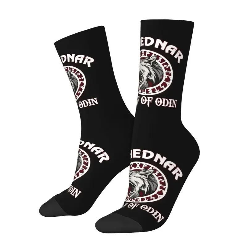 Norse Wolf Gott Odin Wikinger Männer verrückte Crew Socken Hip Hop lustige Frühling Sommer Herbst Winter Kleid Socken