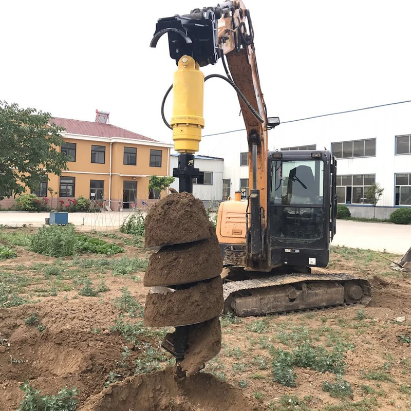 High Quality Garden Tools Hydraulic Mini Excavator Earth Auger Post Hole Planting Auger for Planting Trees