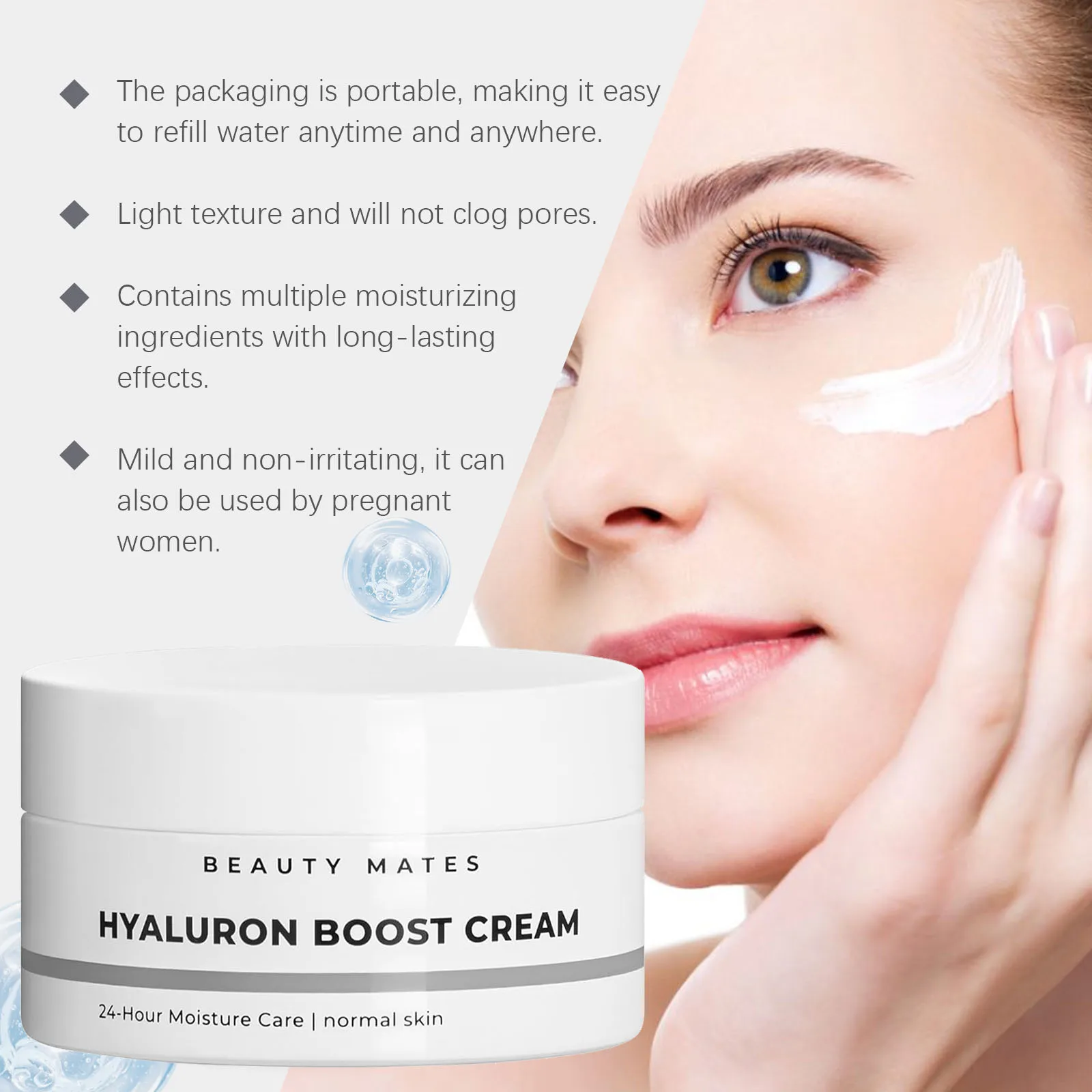 50g Hyalyron Boost Cream Face Moisturizer Gel-Cream Hydrate Smooth Extra-Dry Skin Collagen Anti-aging Lift Firm Korean Skincare