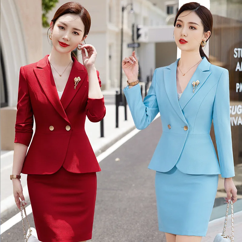 

Business Suit Women's Graceful Suit Jacket Sales Work Clothes Hotel Manager Formal Wear Spring and Autumn Fashion Suit