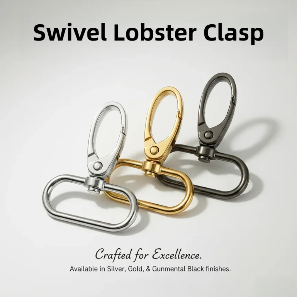 

5pcs 16-38mm Bag Strap Hook Buckle Metal Swivel Lobster Clasp DIY Webbing Snap Hook Carabiner Keychain Buckles Accessory