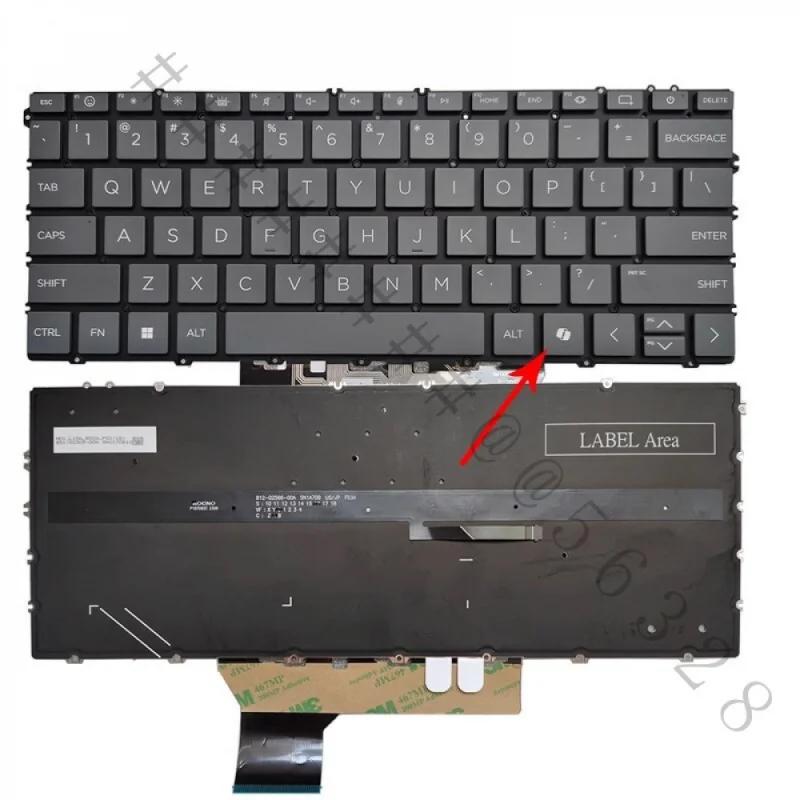 SCZ+New US Layout Backlit Keyboard With AI Hotkey For HP ENVY X360 16-AC 16-AD Convertible Laptop QWERTY Replacement Keypad Asse