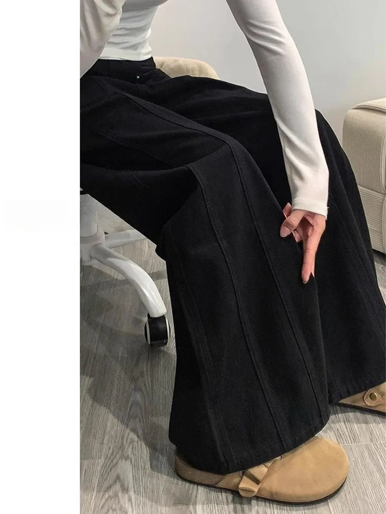 

Loose High Waist Wide Leg Denim Jeans Women's Spring New Sle Pear ape Body Slimming Straight Leg Pants Casual Sle