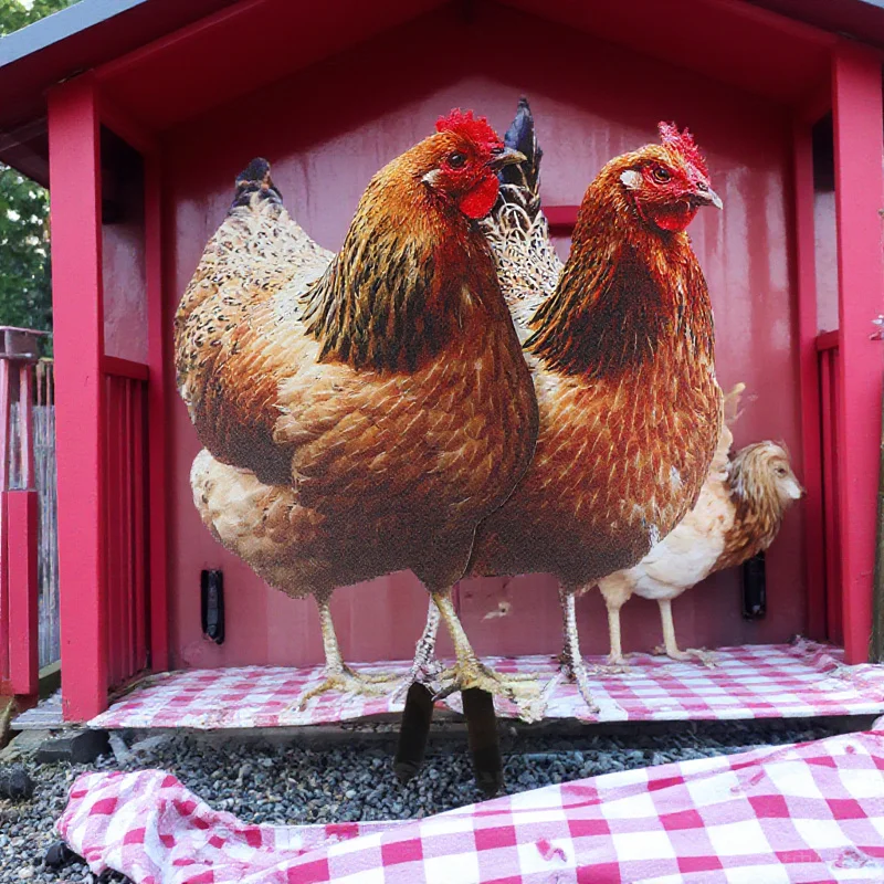 

2Pcs Acrylic Garden Chicken Sign Yard Stake Decorative Hen Lawn Ornament Outdoor Adornment Garden Stakes Art Chicken Yard Sign