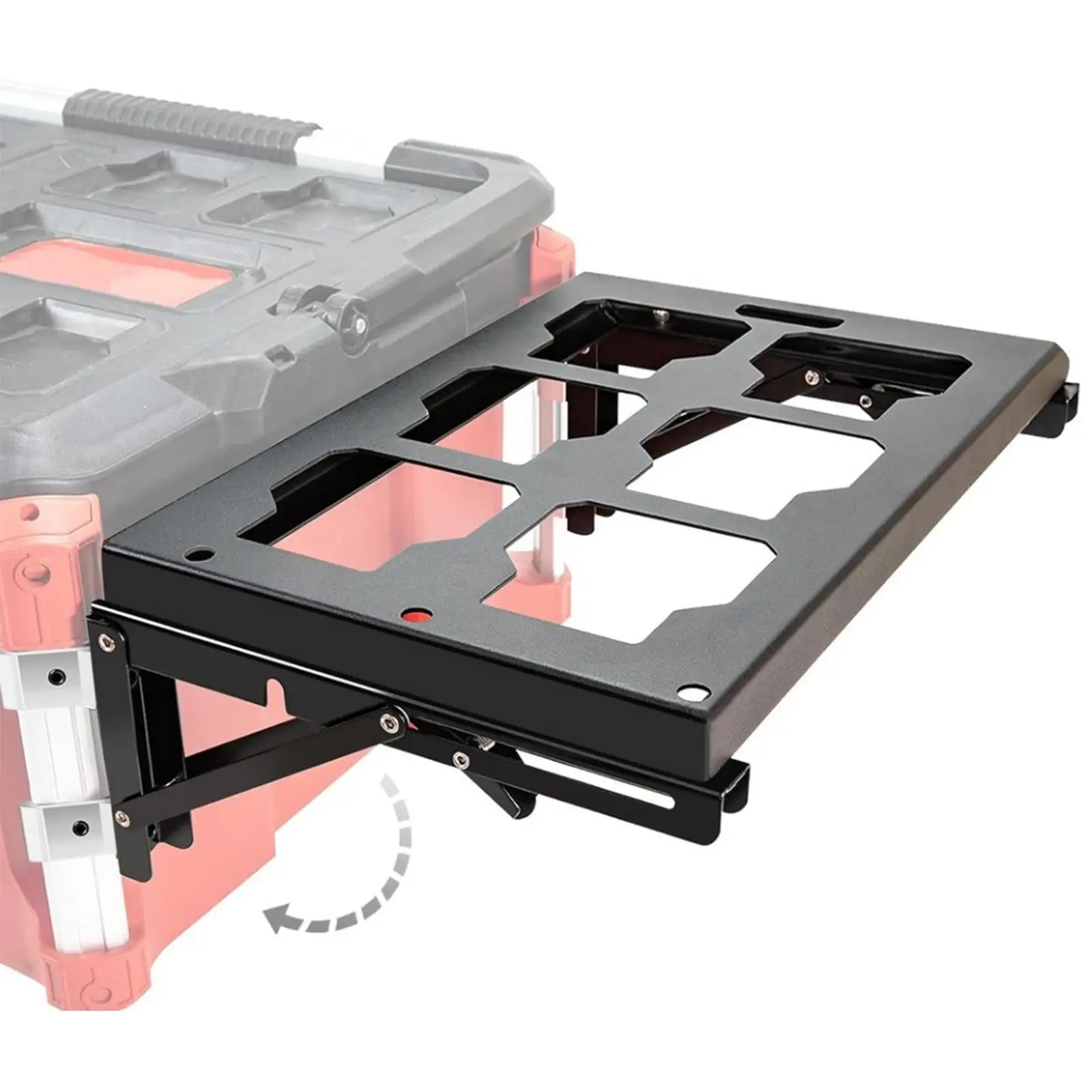 Flexible Folding Mount Mounting Plate Workbench Tray Organizer for Aluminum Tool Box and Complete Tooling Case