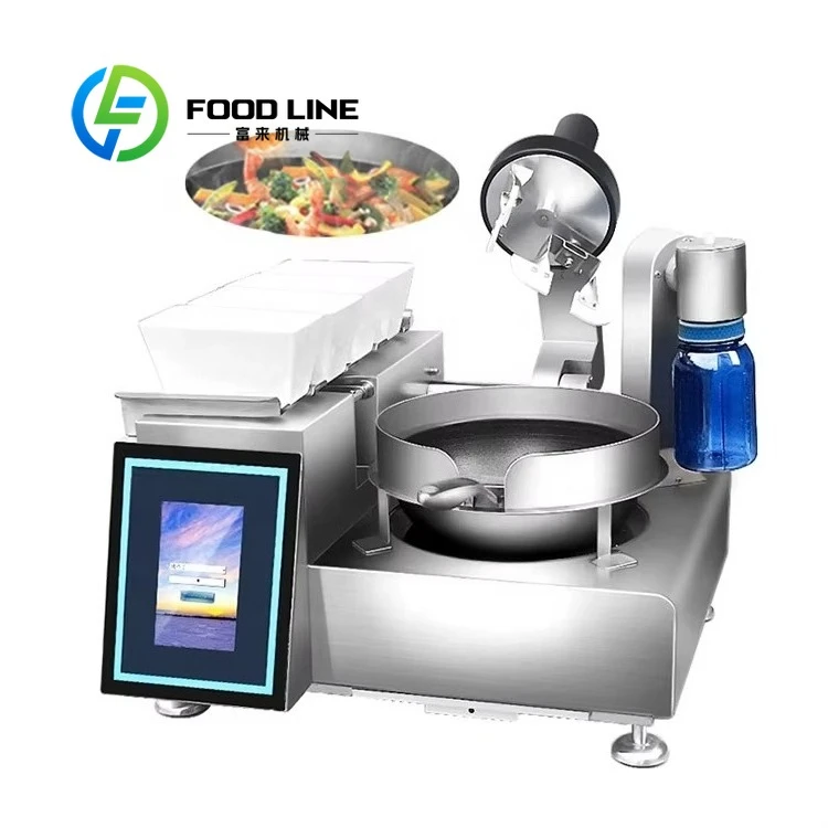 Electric Commercial Cooking Robot Professional Kitchen Assistant Save Time Easy Operation for Hotels Stainless Steel Smart