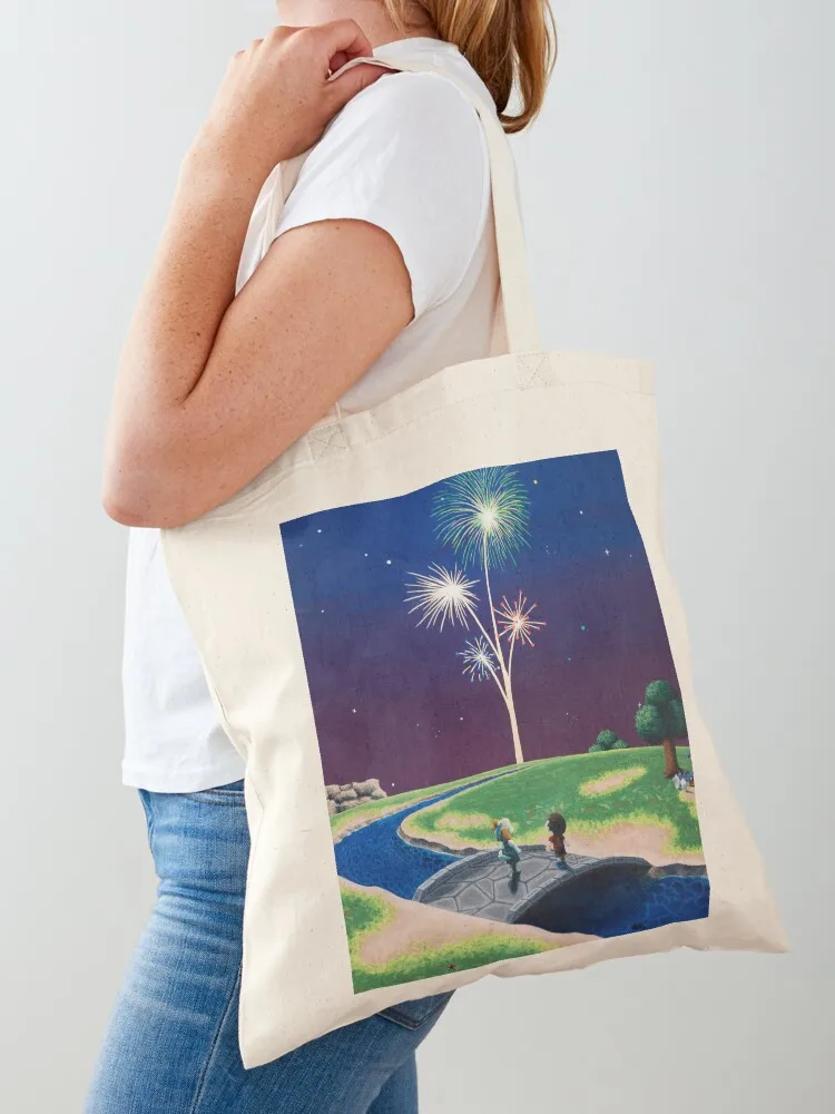 حقيبة حمل للعام الجديد حقيبة صديقة للبيئة قابلة للطي من القماش حقيبة هدايا كيس صب فام