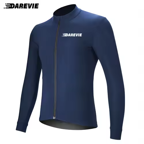 DAREVIE Cycling Jersey Winter Thermal Fleece Cycling Jersey Men Long Sleeve Hot Warm Soft Brushed Breathable Bicycle Clothing - Image 7
