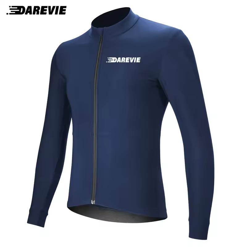 DAREVIE Cycling Jersey Winter Thermal Fleece Cycling Jersey Men Long Sleeve Hot Warm Soft Brushed Breathable Bicycle Clothing - Image 7