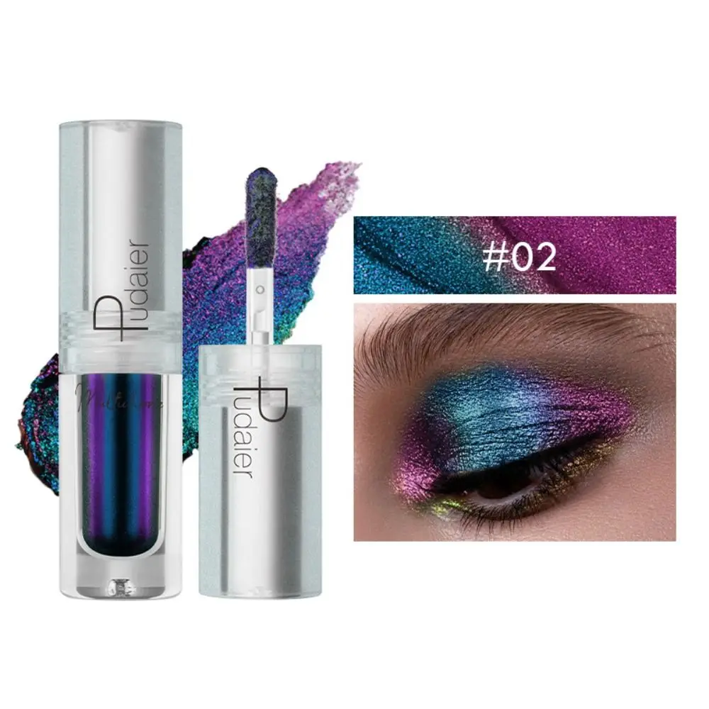 Colorful Shiny Eye Shadow Skin Pigment Eyeliner Liquid Eyeshadow Cosmetics Long Lasting Waterproof Polarized Eyeshadow Duo