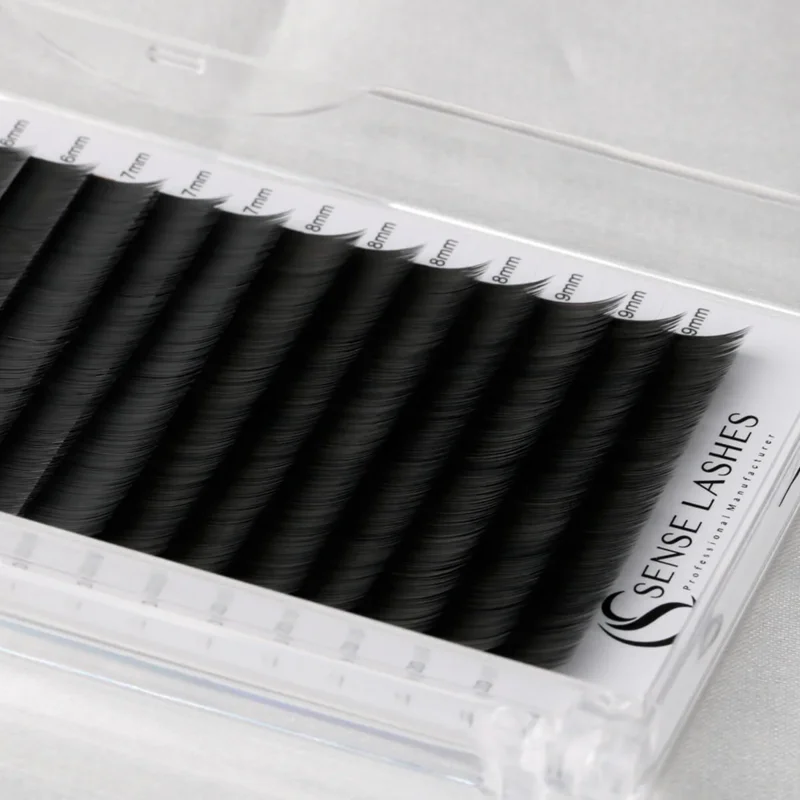 SENSE LASHES Bottom Lashes Double-Tip Flat Lower Lashes I Curl 5-9 Mix Faux Mink Under Eyelashes Individual Lashes for Makeup