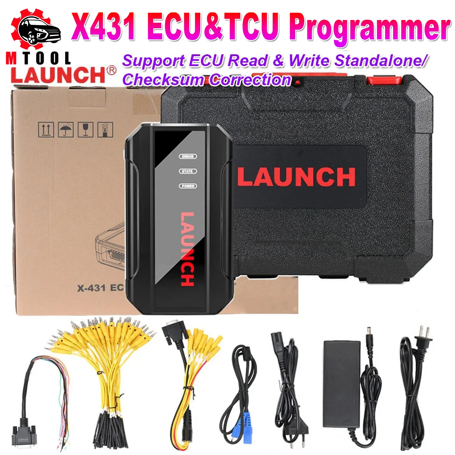 Newest Launch X-431 ECU & TCU Programmer Standalone PC Version Support Checksum Correction IMMO Off for MEDC17 ECUs/VAG/Porsche