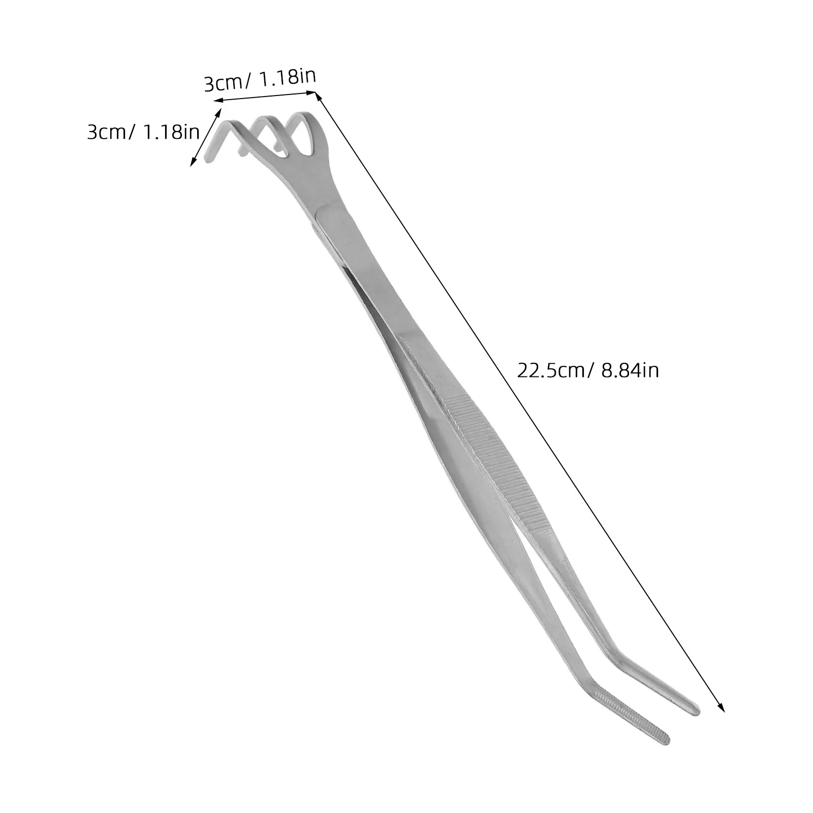 Premium Stainless Steel Bonsai Root Rake Tweezers Tool Handheld Cultivator for Turning Soil Gentle Weeding Root Maintenance
