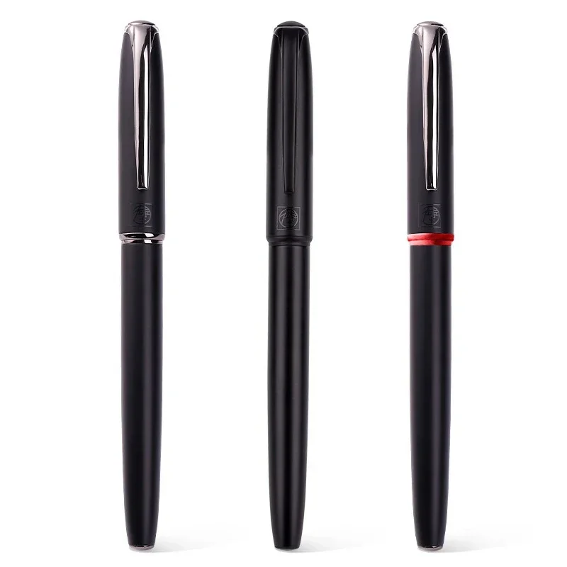 NewPicasso Pimio 916 Matte Black Metal EF/M/Bent Nib 0.38/0.6/1.0mm Fountain Pen Ink Pen Luxurious Writing Gift Pen Set