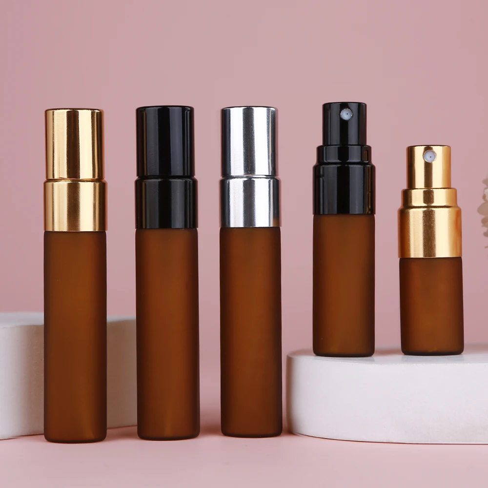 

30/50Pcs 2ml 3ml 5ml 10ml Luxury Lightproof Frosted Glass Spray Bottle Premium Perfume Atomizer Reusable