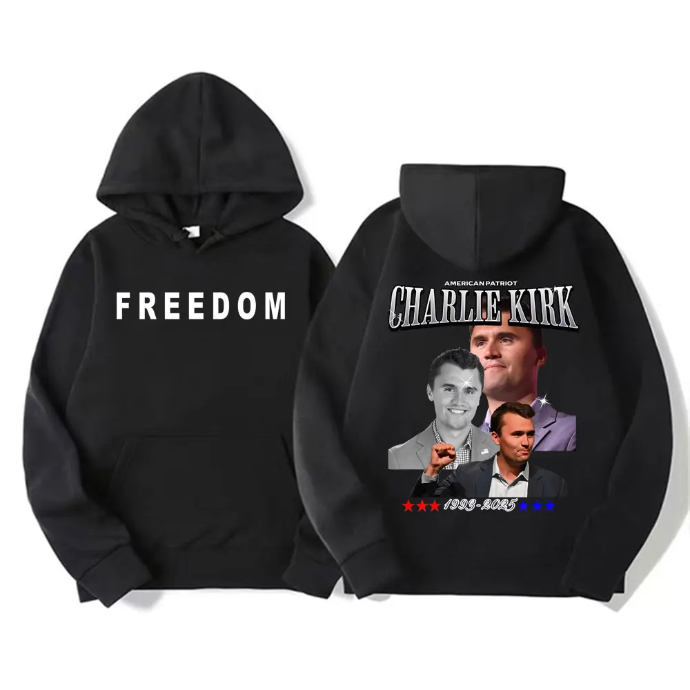 باتريوت تشارلي كيرك فريمان هوديي طباعة الخريف/الشتاء أزياء البلوز للرجال والنساء، عالية الجودة عارضة الراحة هوديي #2