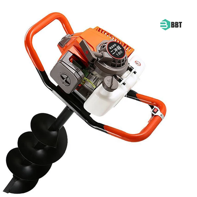 High Quality Hand Push Garden Tools Soil Hole Maker Manual Gasoline Driven Earth Auger Water Drilling Machine