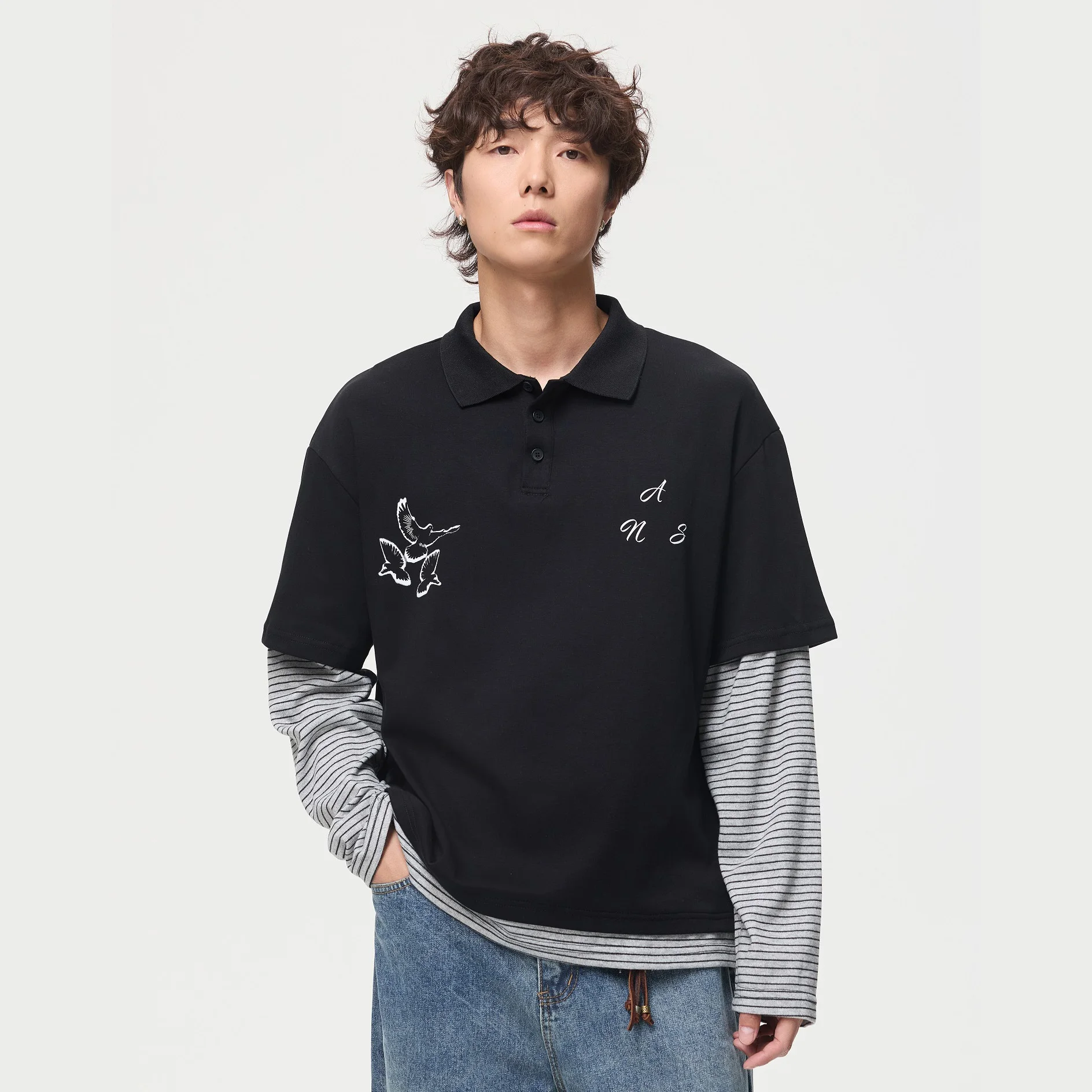 Camiseta de Moletom de Manga Longa Unissex, Moda Streetwear, Pullover Casual Solto, Camisetas Polo, Camisetas para Casais