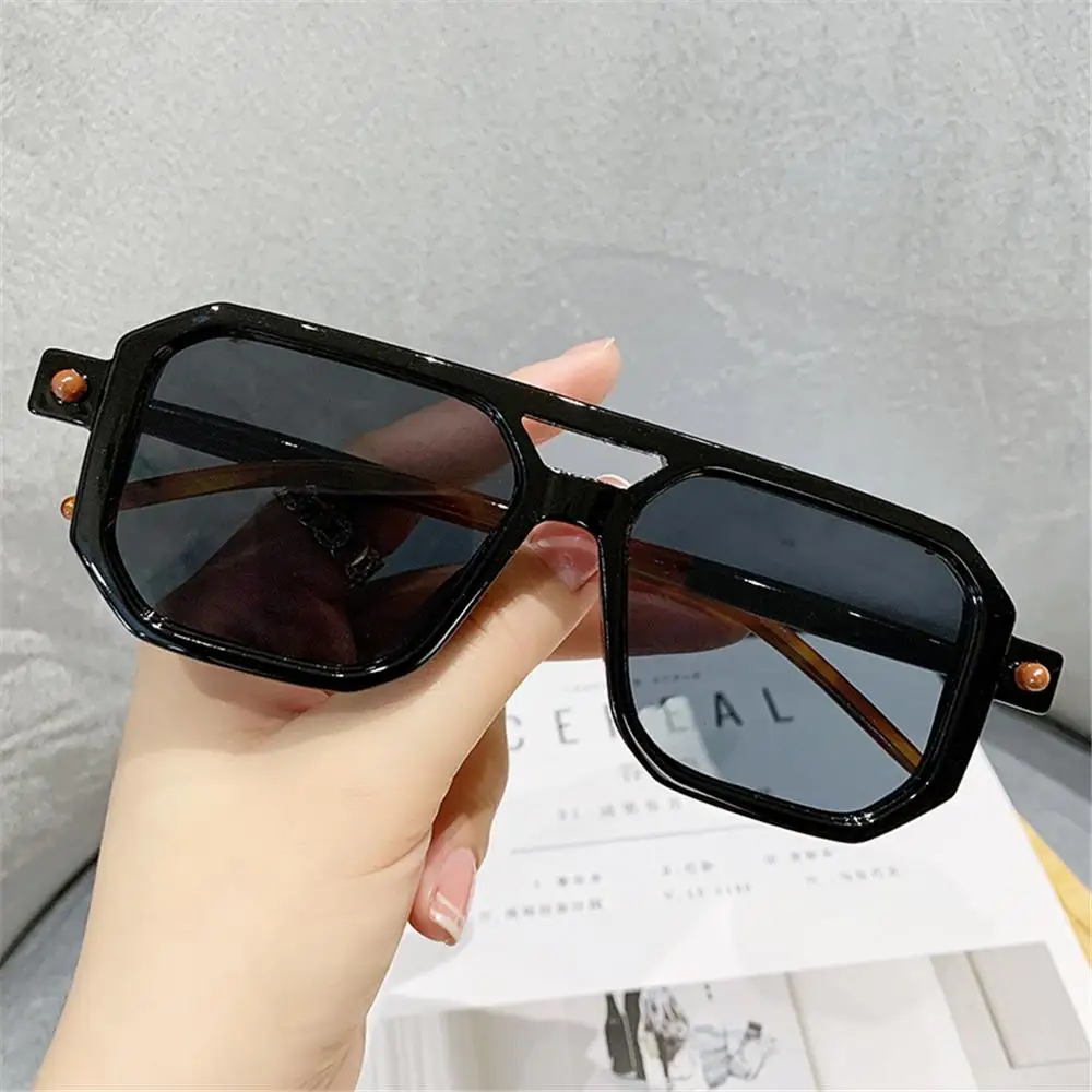 Fashion Leopard Eyewear Street Wear Double Bridge Men's Shades Sun Glasses Women's Sunglasses