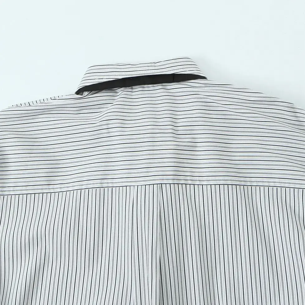 DiYiG KOBIETA 2025 Zima Nowa Moda Paski Nadruk Długi Top Elegancki Ozdobny Wiązany Długi Rękaw Luźna Koszula Bluzki Mujer