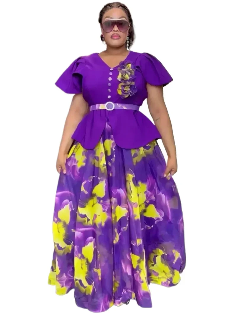 

Elegant African Dashiki Ankara Gown for Women - 2026 Turkey Outfits Muslim Wedding African Clothes Traditional African Dresses