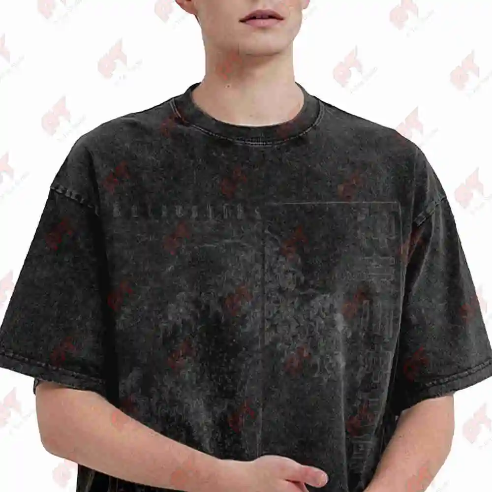 Hokusai Great Wave Off Kanagawa Vintage Washed Tee Pure Cotton T-Shirt