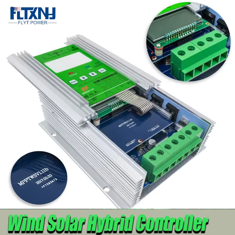 12V 24V 48V  Hybrid Wind Solar Charge Controller MPPT Battery Equalizer 120A For Lifepo4e, for Lithium Lead Acid Battery