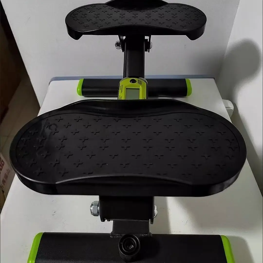 Mini Portable Hydraulic Stepper With Resistance Bands, Silent Home Office Fitness Exercise Equipment For Adults Leg Cardio