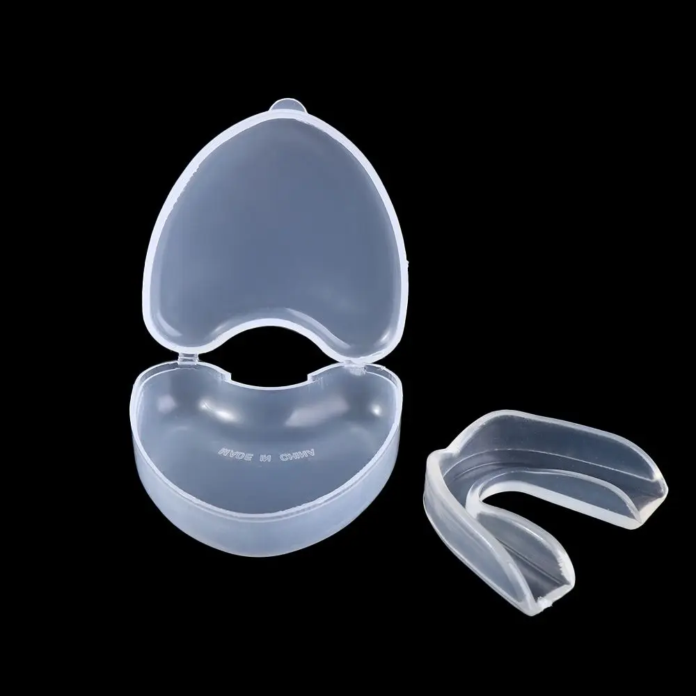 子供用歯列矯正保護バスケットボールボクシング歯プロテクタースポーツマウスガード大人用マウスガードプラスチックケース付き