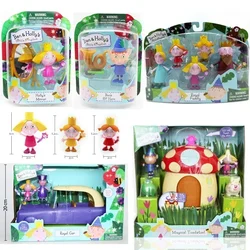Genuine Cartoon Ben and Holly Dolls Little Kingdom Figurines Royal Family Collect Action Figure House Car Model Kids Toy Gifts