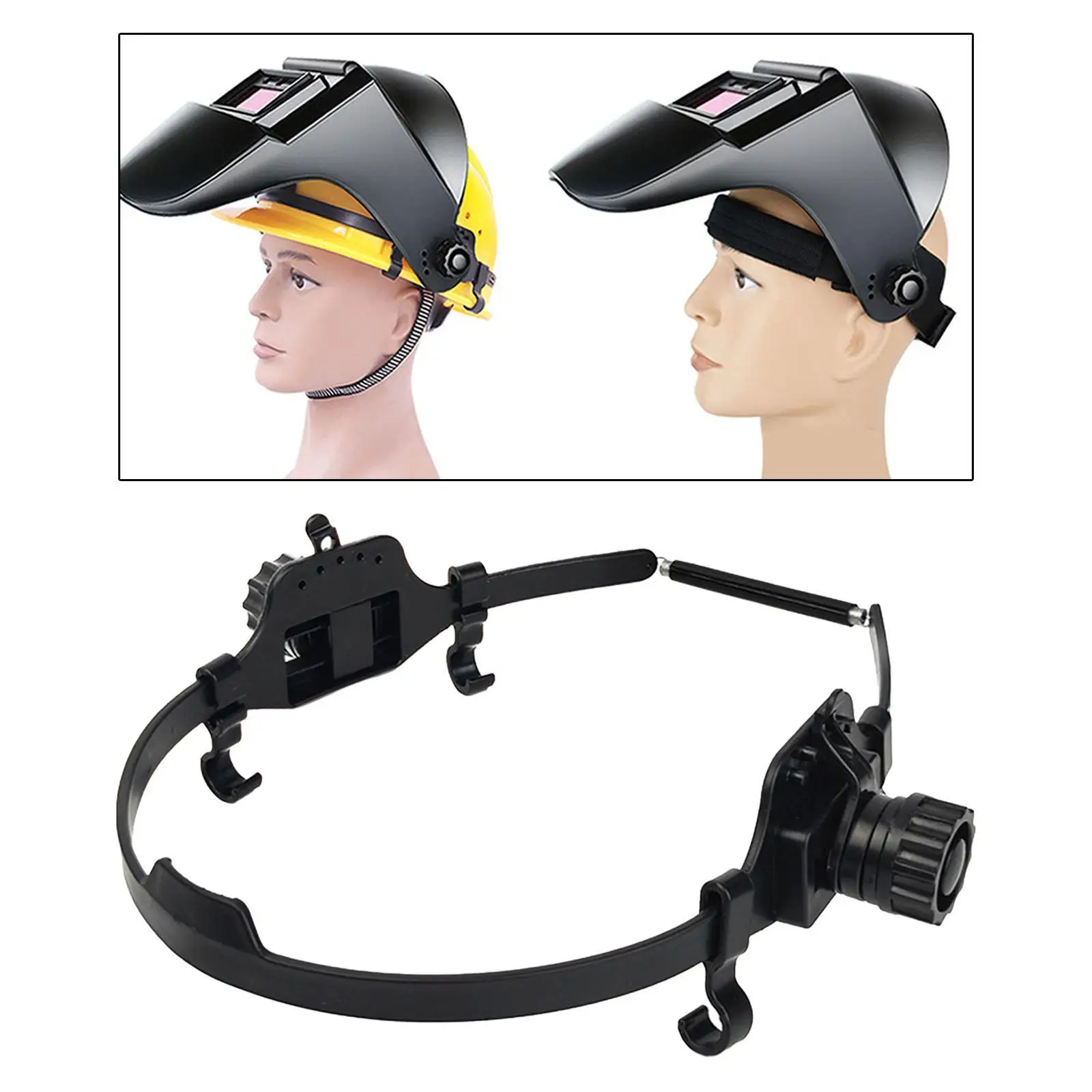 محول تركيب القبعة الصلبة، ملحقات لحام عالمية متعددة الاستخدامات، محمولة خفيفة الوزن وقوية وقابلة للتعديل، يرتدي عصابة الرأس