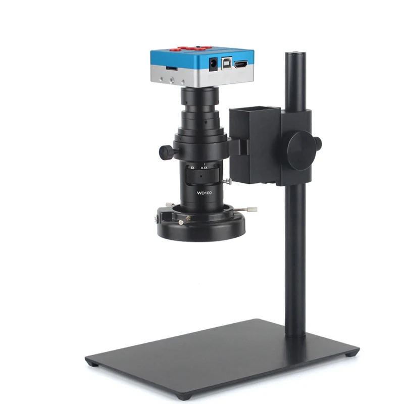 48MP 4K HDMI USB Microscopio Fotocamera Sensore SONY 200X Obiettivo con attacco C Microscopio digitale elettronico industriale per riparazione saldatura
