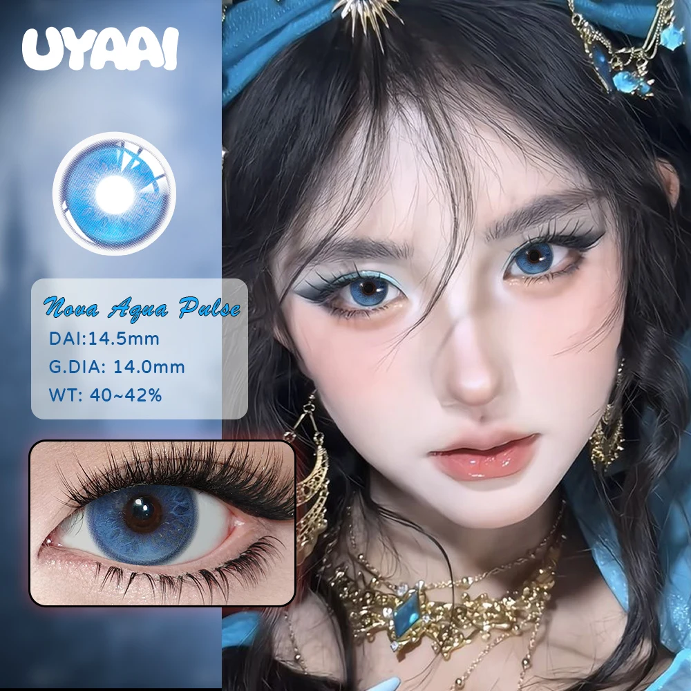 UYAAI Cosplay Halloween Farbige Kontaktlinsen Grüne Farbige Pupillen Anime Rote Augen Linsen Schwarze Linsen Kosmetische Rote Linsen Cosplay