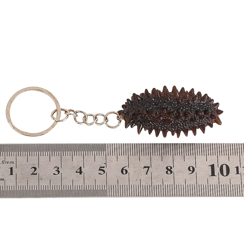 

Handmade Sea Cucumber Simulation Keychain Metal Silicone Glow - in - The - Dark Travel Souvenir for Beach Theme Party Gift