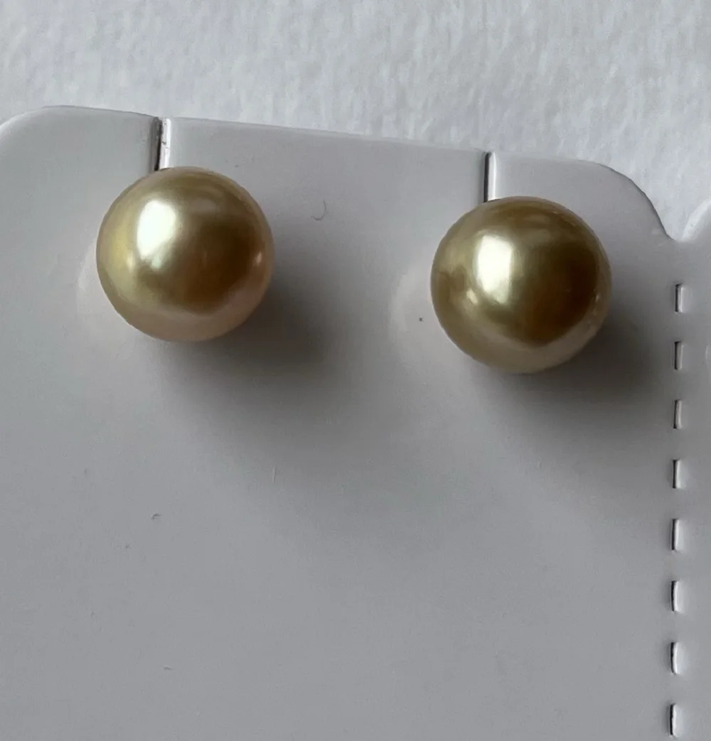 

Классические серьги с жемчугом AAAA9-10 мм 10-11 мм Круглые серьги с натуральным жемчугом Южного моря 925s ﻿