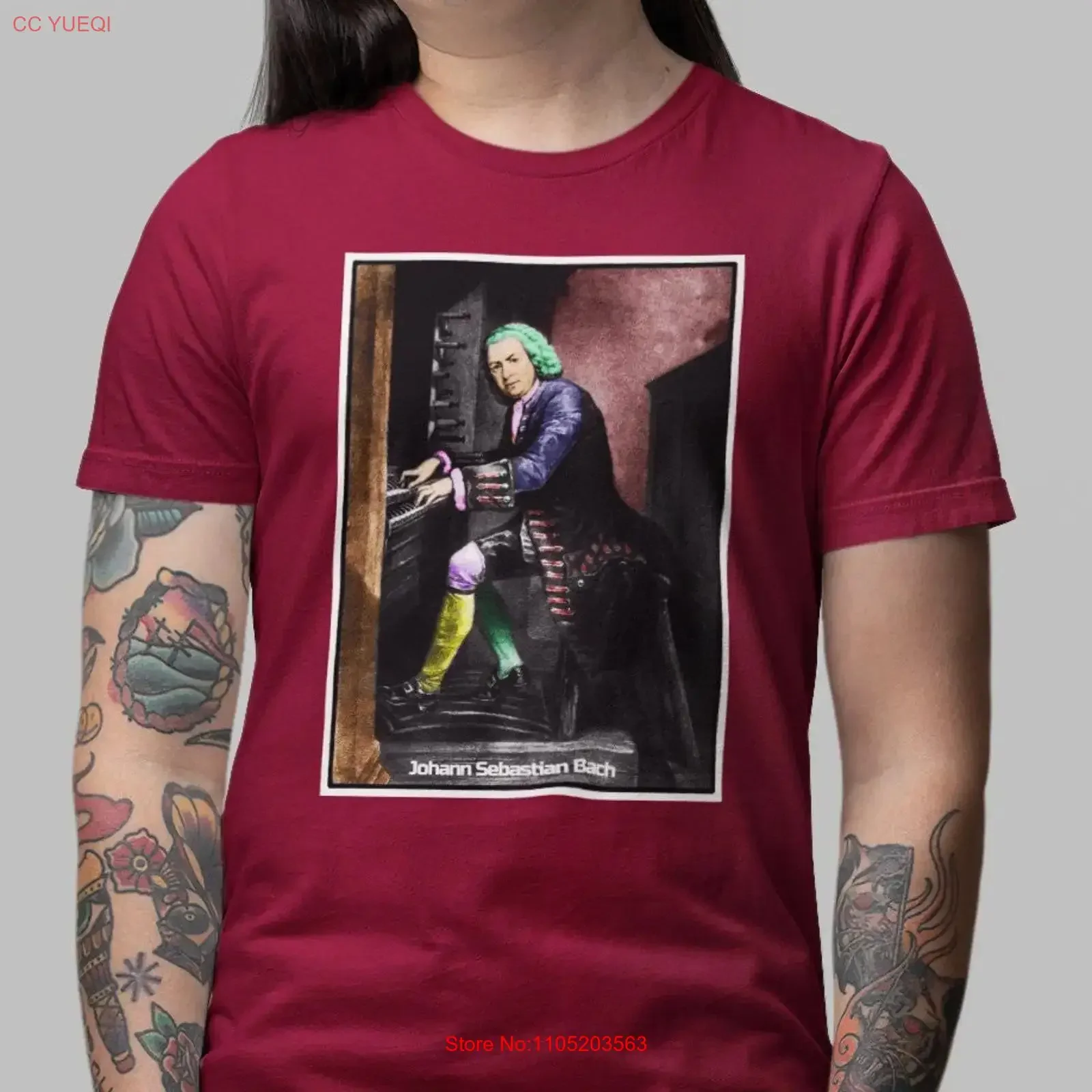 Johann Sebastian Bach Organ Crewneck T shirt Js Music Teach Student  vintage Washed fashion Soft Stylish Versatile Comfortable