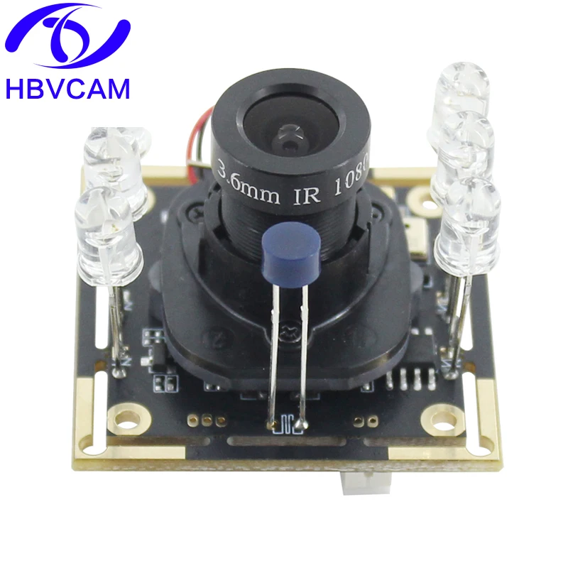 Factory Price HBVCAM 2Mp IR-CUT 1920x1080P 3.6mm  Fixed Focus  MINI  HD  Linux with UVC   Cmos Camera Usb