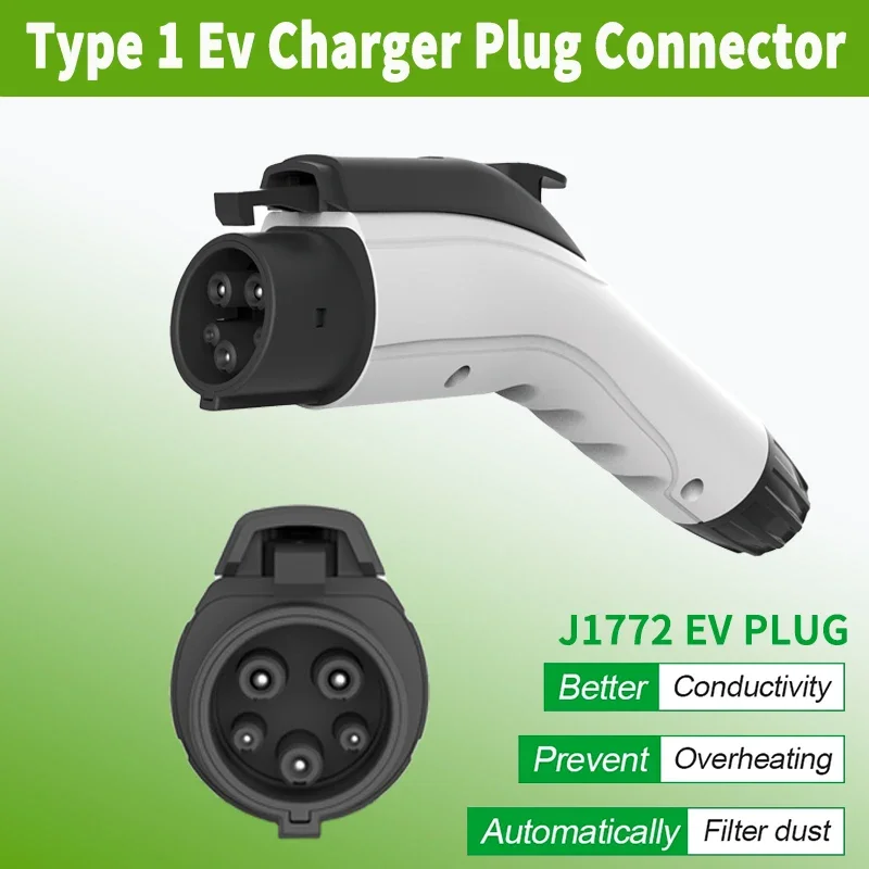 WUFEN Electric Vehicle Charger Type 1 Plug 16A 32A 40A 50A AC 110V~240V Charging Plug J1772 Connector for Charging Stations
