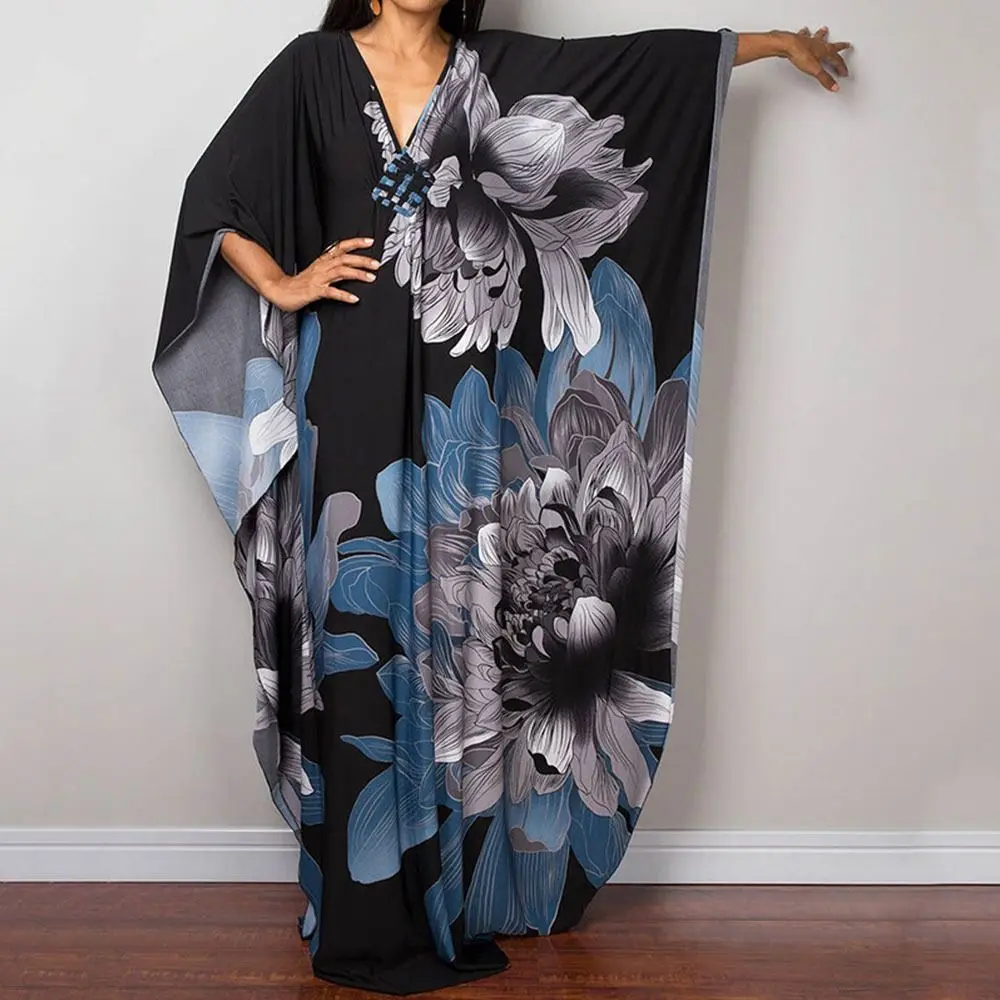 ماكسي فستان طويل الصيف واقية من الشمس سموك عطلة عادية ملابس السباحة التستر فستان المايوه فضفاض بيكيني التستر للنساء