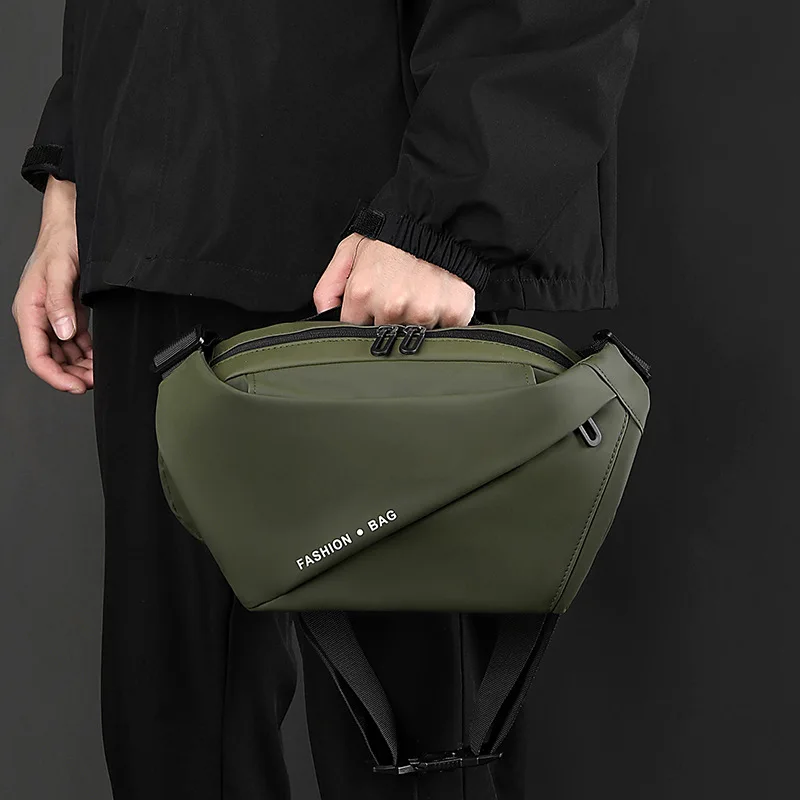 New Men's Single-shoulder Bag: Fashionable, Multi-functional Crossbody Bag, Large-capacity, Simple and Casual Crossbody Bag