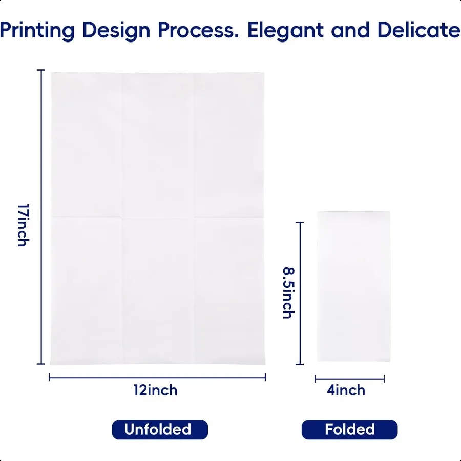 100 Count  Hand Towels Linen Feel Bathroom Hand Napkins Soft And Absorbent Paper Napkin for Guest  Dinner Napkins for Kitchen P