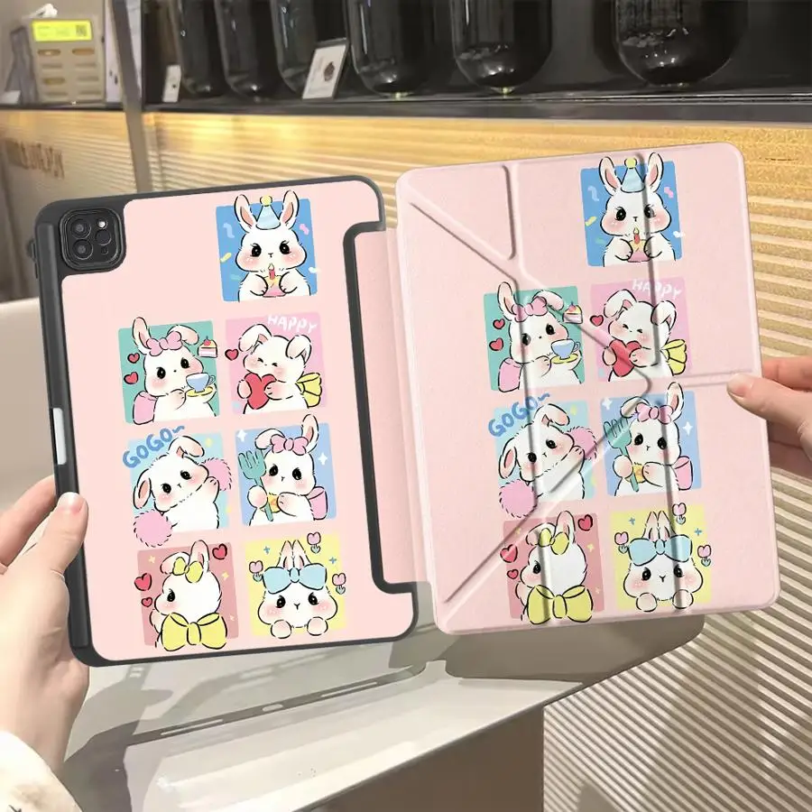 

Чехол-подставка Seven Rabbits для планшетов iPad Mini 6, 7, Pro 2025, Pro 11-го, 10-го, 9-го, 8-го, 7-го поколений, 12.9 дюймов, Air 4, 5, M3, M2, 1, 2, M4, 11 дюймов