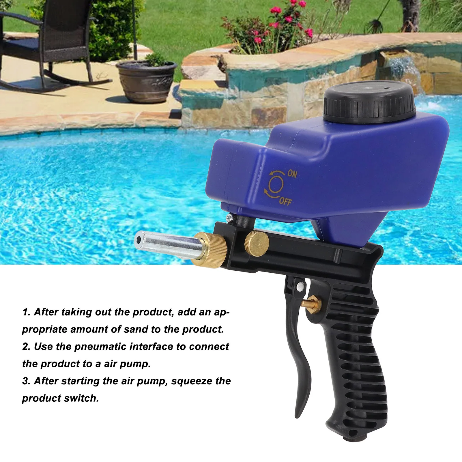 샌드블라스터 샌드 블라스팅 스프레이 건 도구 세트 키트 (분사 청소용 샌드 블라스팅 건, 샌드블라스팅 도구)