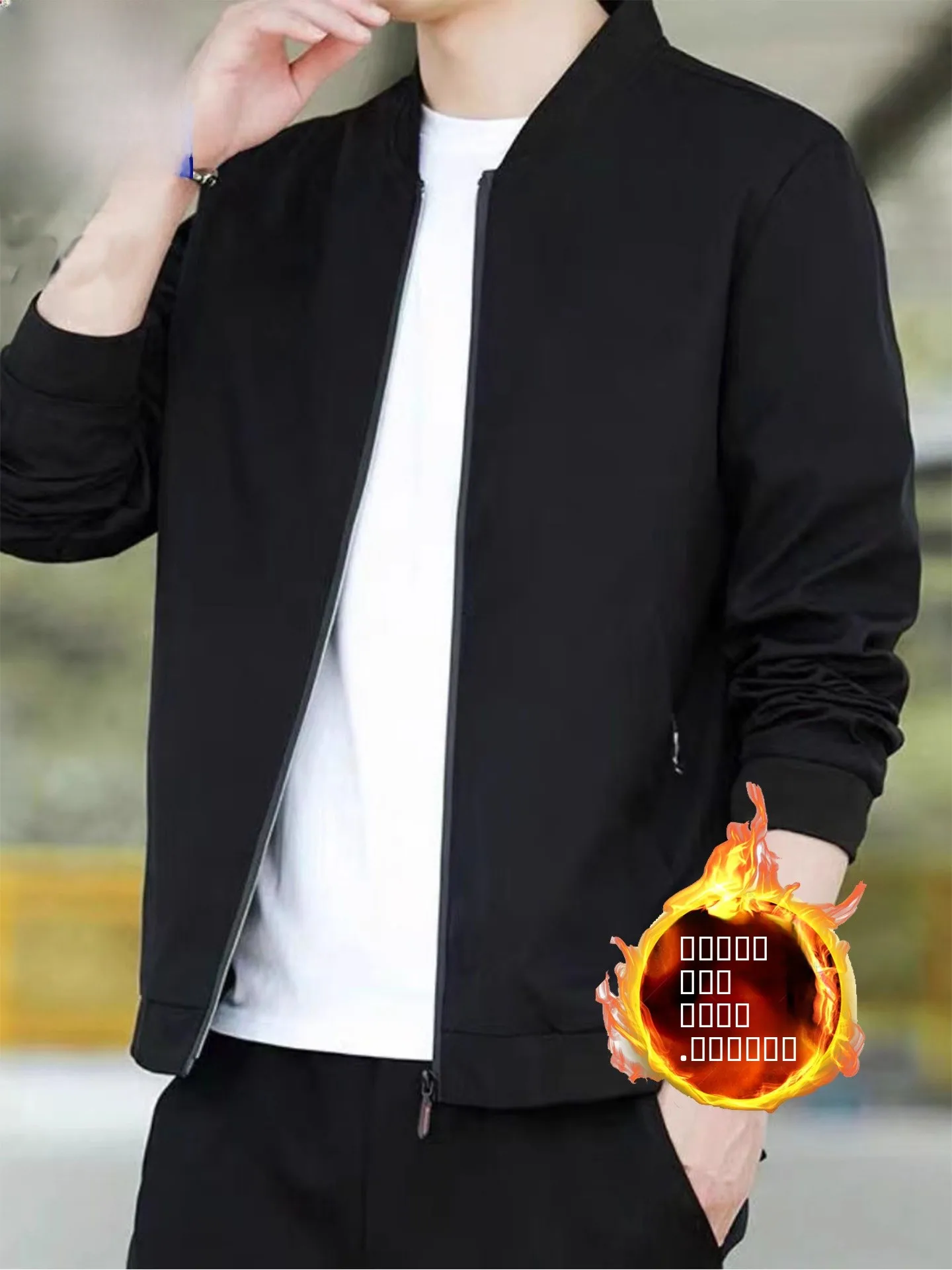 

Paul Мужская повседневная куртка с воротником-стойкой на подкладке Fce, весенне-осенняя новинка, длинная одежда из полиэфирного волокна...