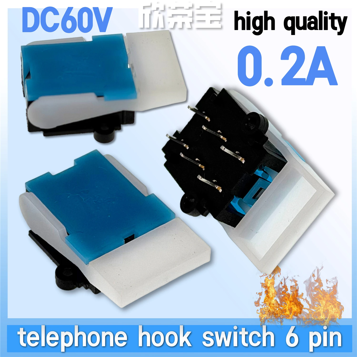 telephone hook switch 6 pins Telephone Spring Switch For Building Intercom Doorbell Spring Switch Hook Switch Reset Micro Switch