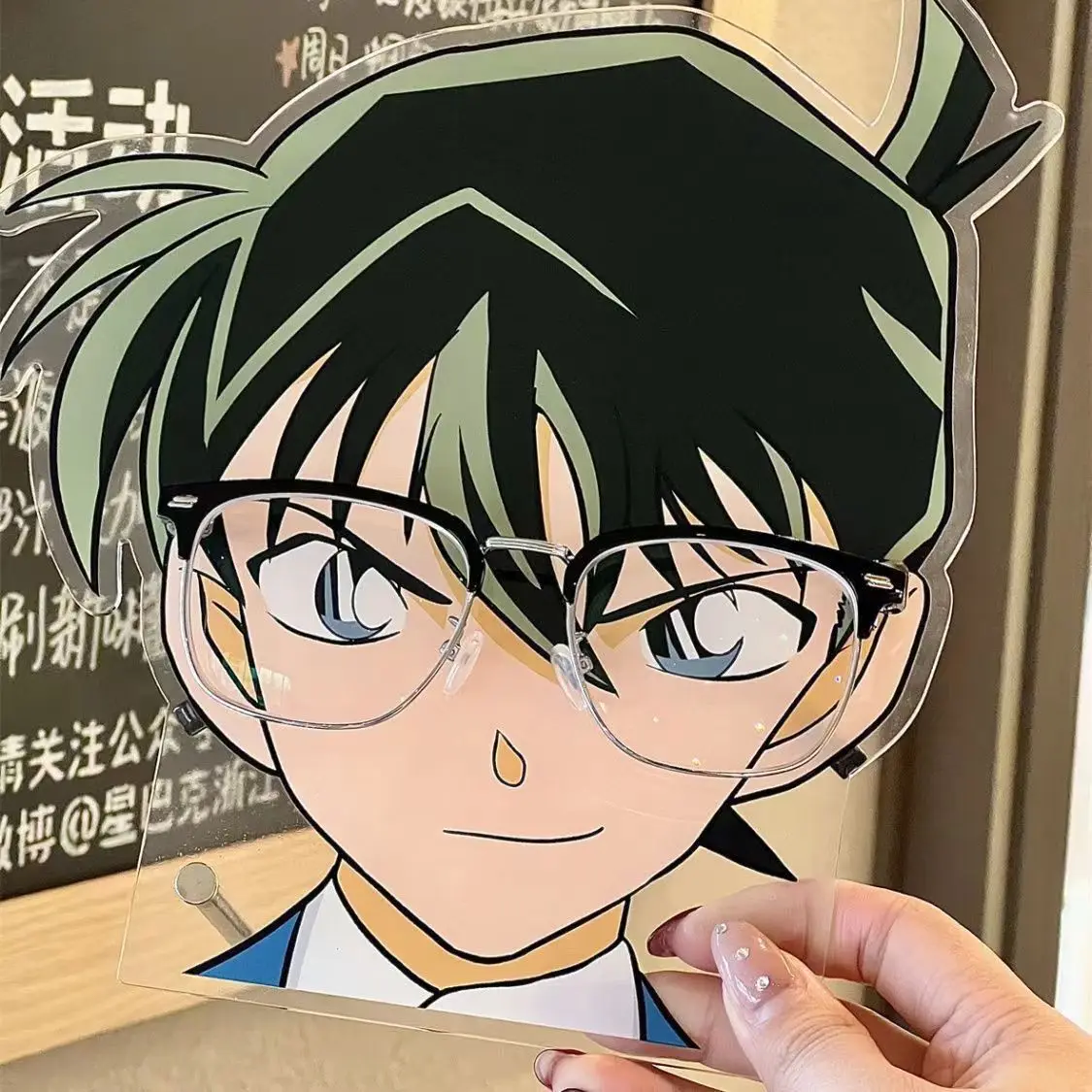 Detective Edogawa Conan Edogawa Jimmy Kudo Kuroba Kaito Acrylic Anime Glasses Stand High-looking Desktop Decoration Stand Gifts