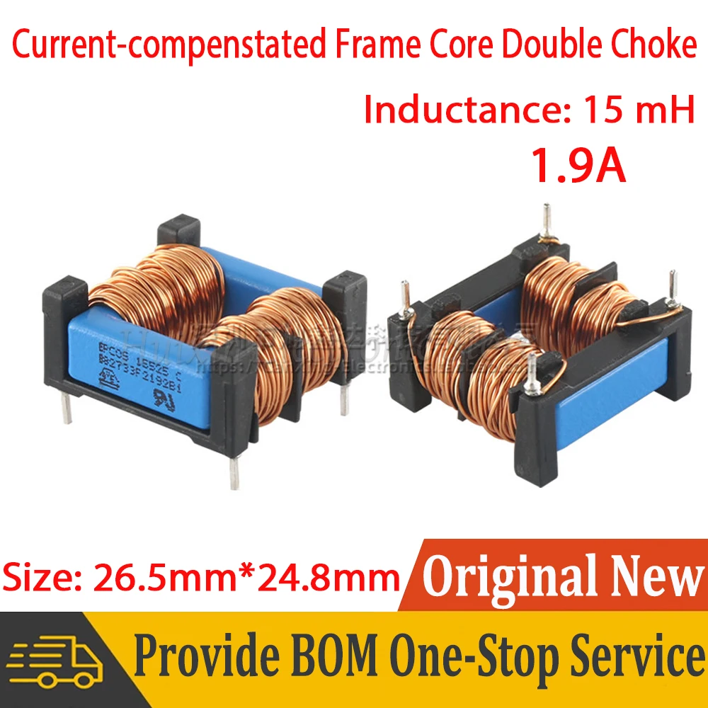 2pcs B82733F 2192B001 Inductance 15mH 1.9A Switch Common Mode Filter Coupled Choke Current-compenstated Frame Core Double Choke