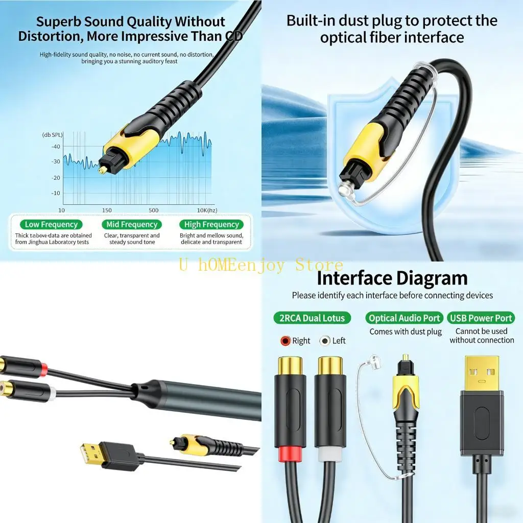 B0KF Strong Housing Fiber Material For 3.5mm Female Cord For Media Player And